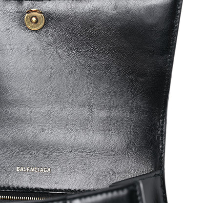 Balenciaga Shiny Box Calfskin Small Hourglass Top Handle Bag Black 10 of 19