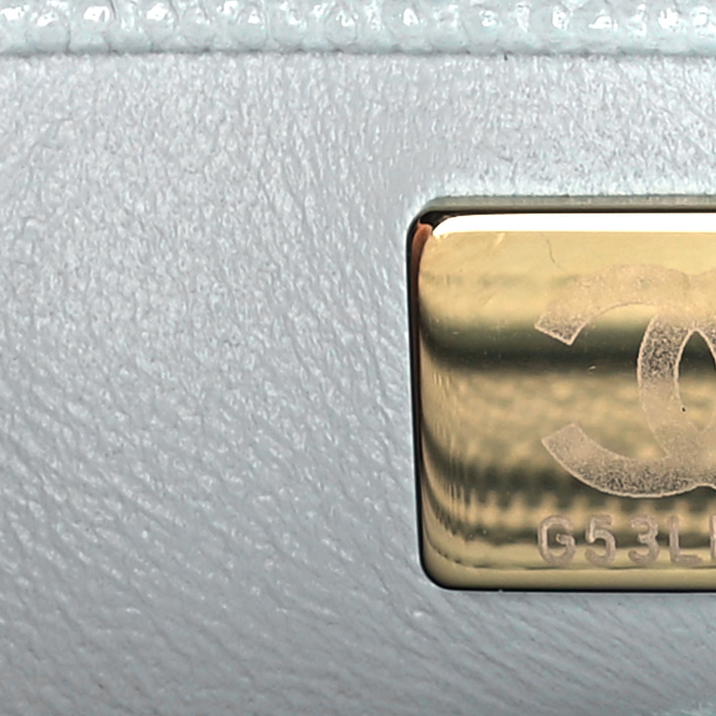 Caviar Quilted Mini Coco Handle Flap Light Blue