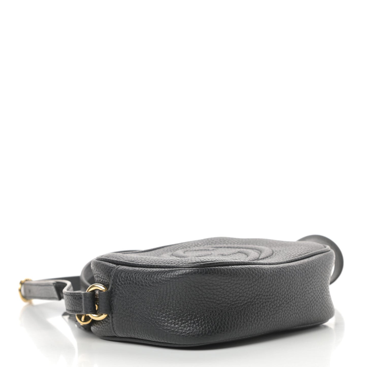 Pebbled Calfskin Mini Soho Disco Bag Black