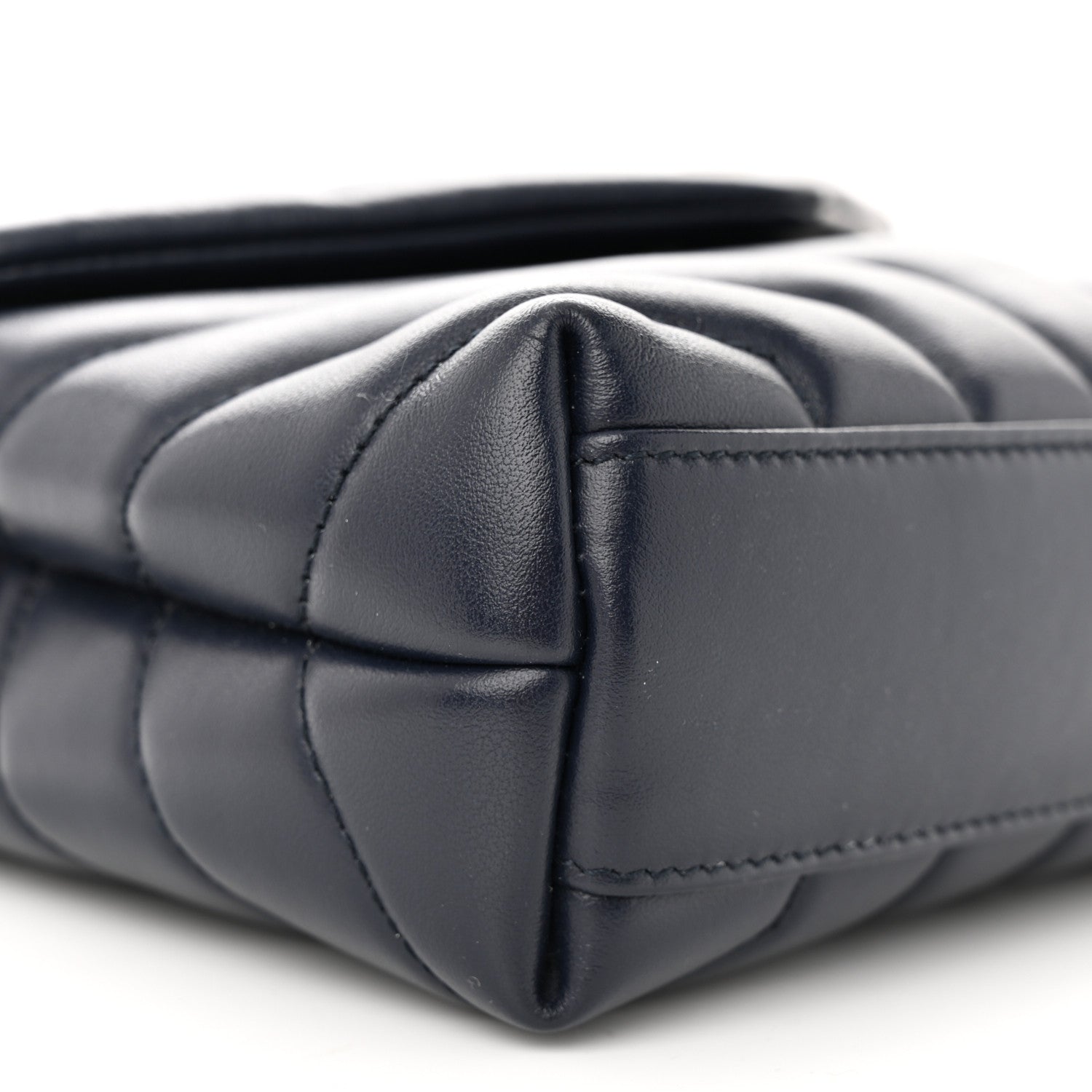 Saint Laurent Calfskin Y Quilted Monogram Toy Loulou Satchel Navy 9 of 11