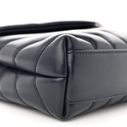 Saint Laurent Calfskin Y Quilted Monogram Toy Loulou Satchel Navy 9 of 11