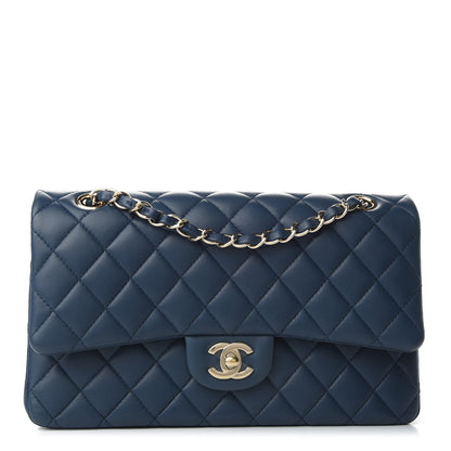 Chanel Lambskin Quilted Medium Double Flap Blue 1 of 9