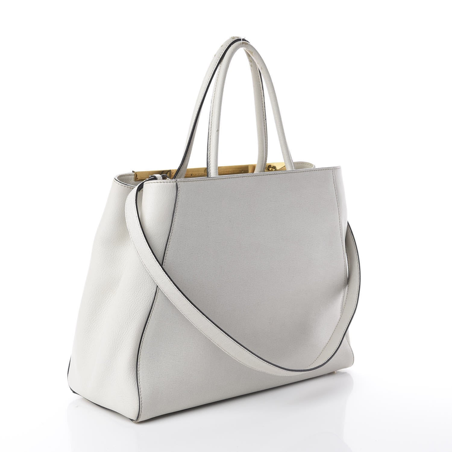 Fendi Vitello Elite Regular 2Jours Tote Latte 2 of 11