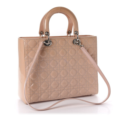 Christian Dior Patent Cannage Large Lady Dior Light Pink 3 of 11