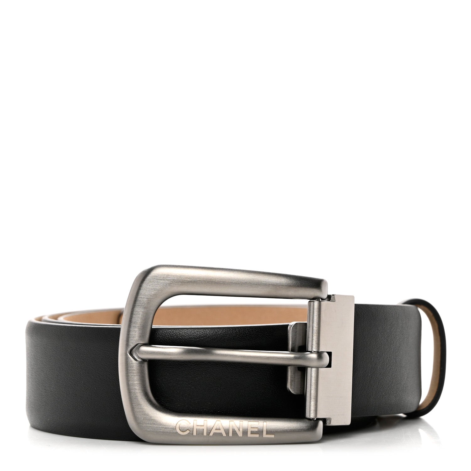 Chanel Calfskin Belt 95 38 Black 1 of 7
