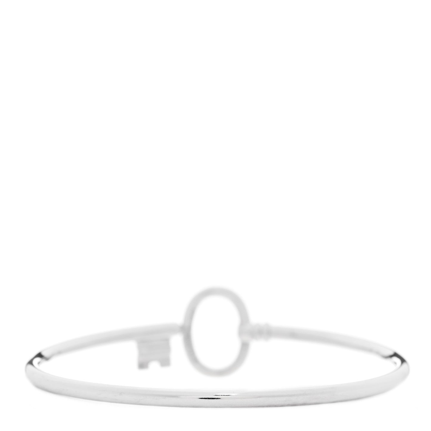 18K White Gold Keys Wire Bracelet