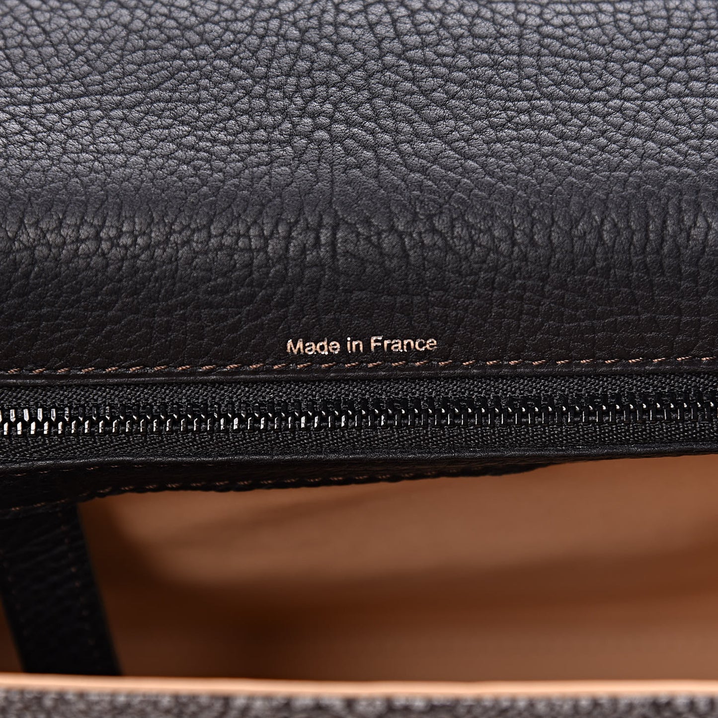 Grained Calfskin MM Tribal Stitch Tempete Satchel Ebene Ivory Black