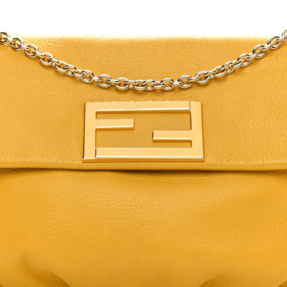 Fendi Vitello Flamingo Fendista Pouchette Crossbody Bag Yellow 8 of 10