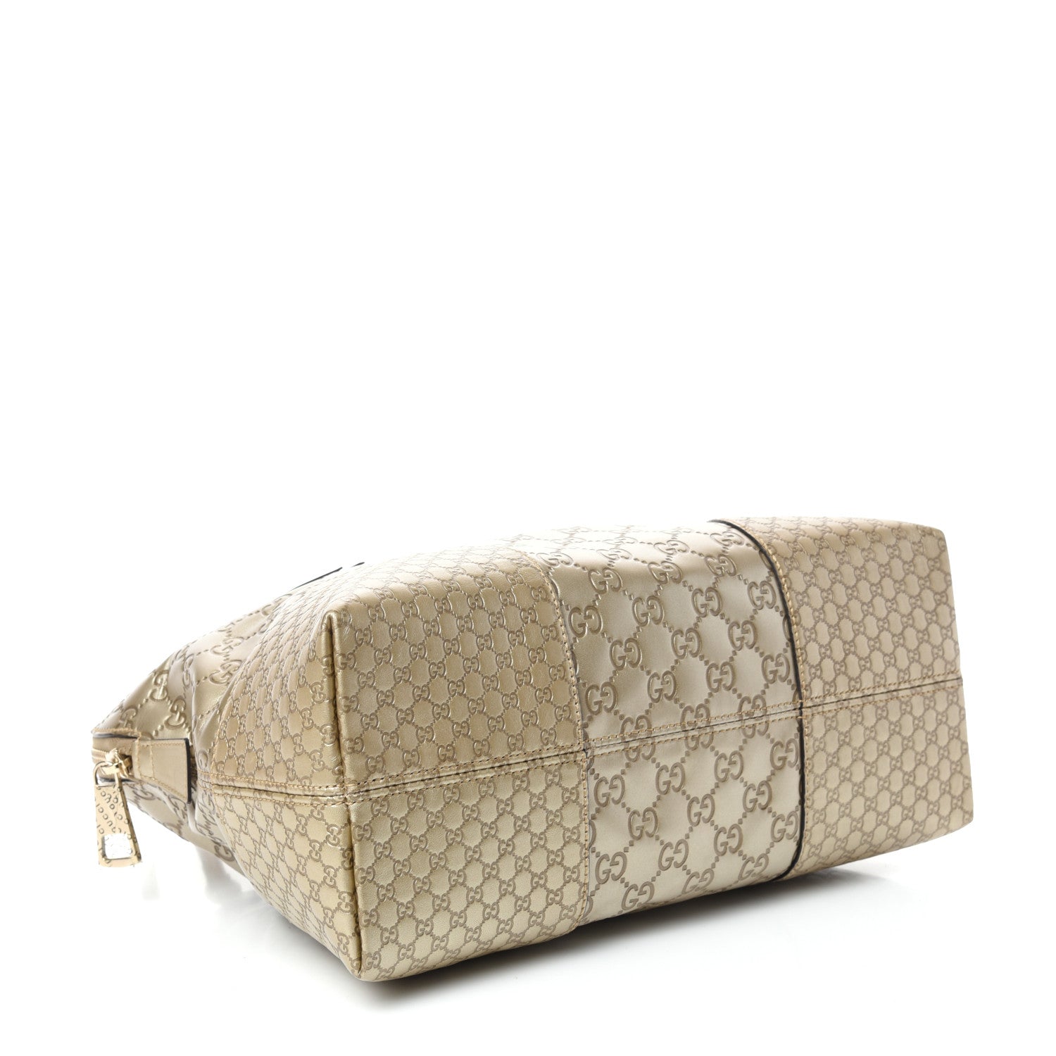 Gucci Metallic Guccissima Medium Bree Shoulder Bag Gold 4 of 10