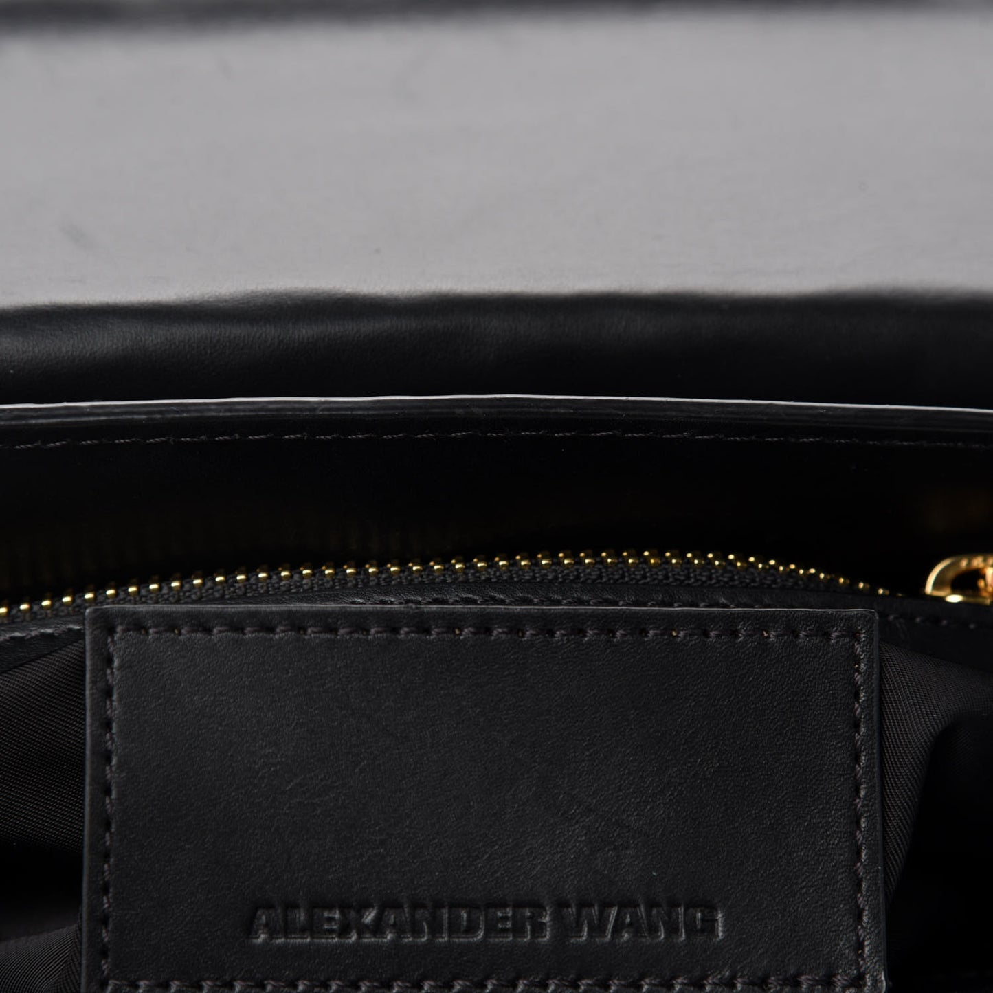 Calfskin Lia Black Pale Gold Hardware