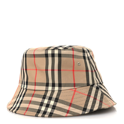 Burberry Technical Cotton Vintage Check Bucket Hat M Archive Beige 1 of 10