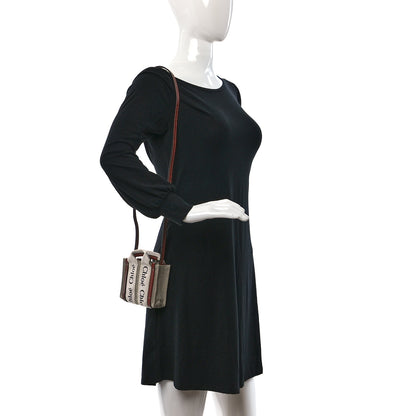 Chloe Cotton Calfskin Nano Woody Ribbon Tote White Brown 2 of 11