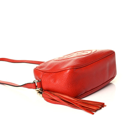 Gucci Pebbled Calfskin Small Soho Disco Bag Vibrant Red 3 of 7