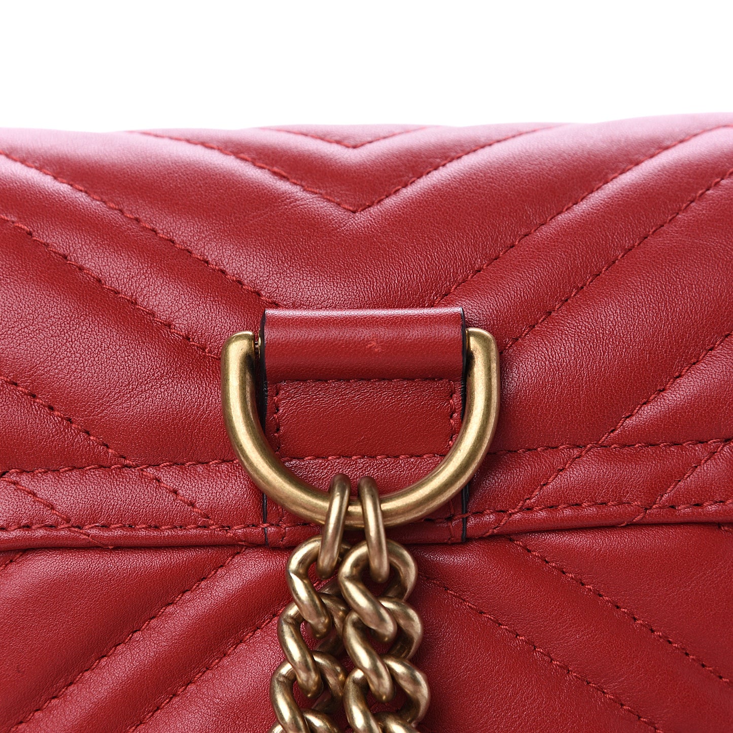 Calfskin Matelasse GG Marmont Flap Backpack Hibiscus Red