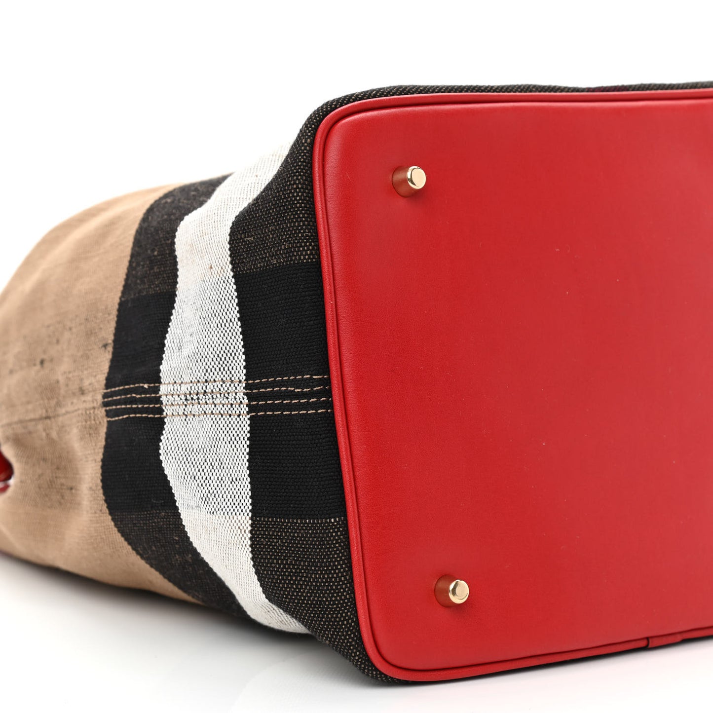 Canvas Mega Check Medium Ashby Hobo Cadmium Red