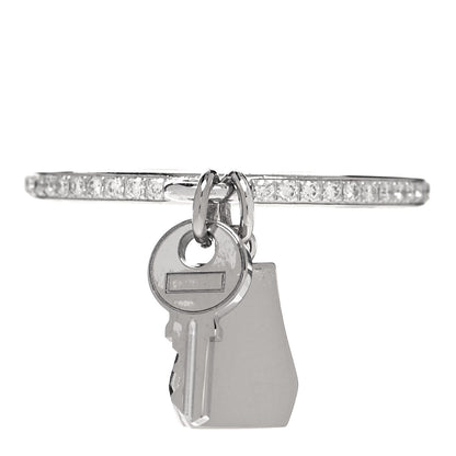 Hermes 18K White Gold Diamond Kelly Clochette Ring 51 5.75 1 of 5