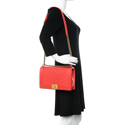 Chanel Calfskin Quilted New Medium Boy Flap Red 2 of 13
