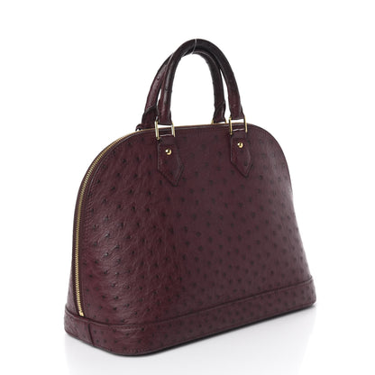 Louis Vuitton Ostrich Alma PM Prune 3 of 9