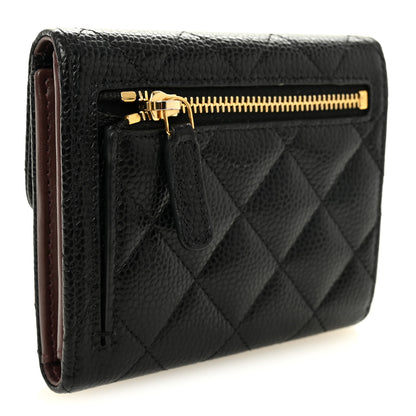 Chanel Caviar Quilted Compact Flap Wallet Black 3 of 8