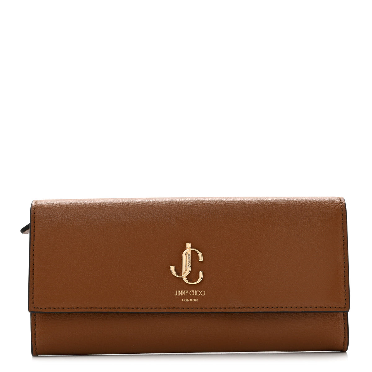Jimmy Choo Calfskin Martina Continental Wallet Brown 1 of 12