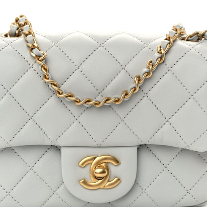 Chanel Lambskin Quilted Mini Pearl Crush Flap Light Grey 8 of 10