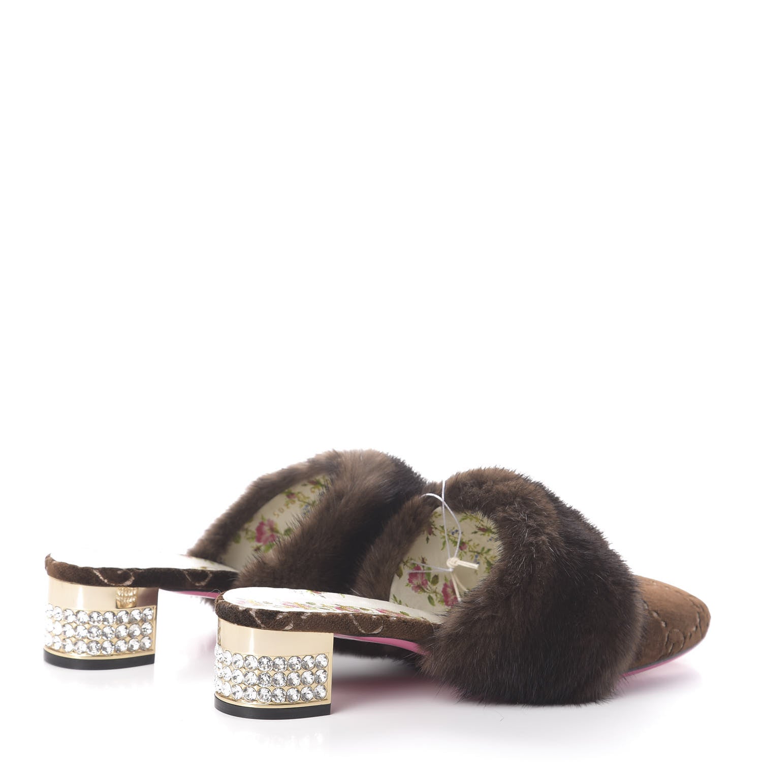 Gucci Mink Velvet GG Monogram Candy Mules 41 Scan Brown Brown 4 of 7