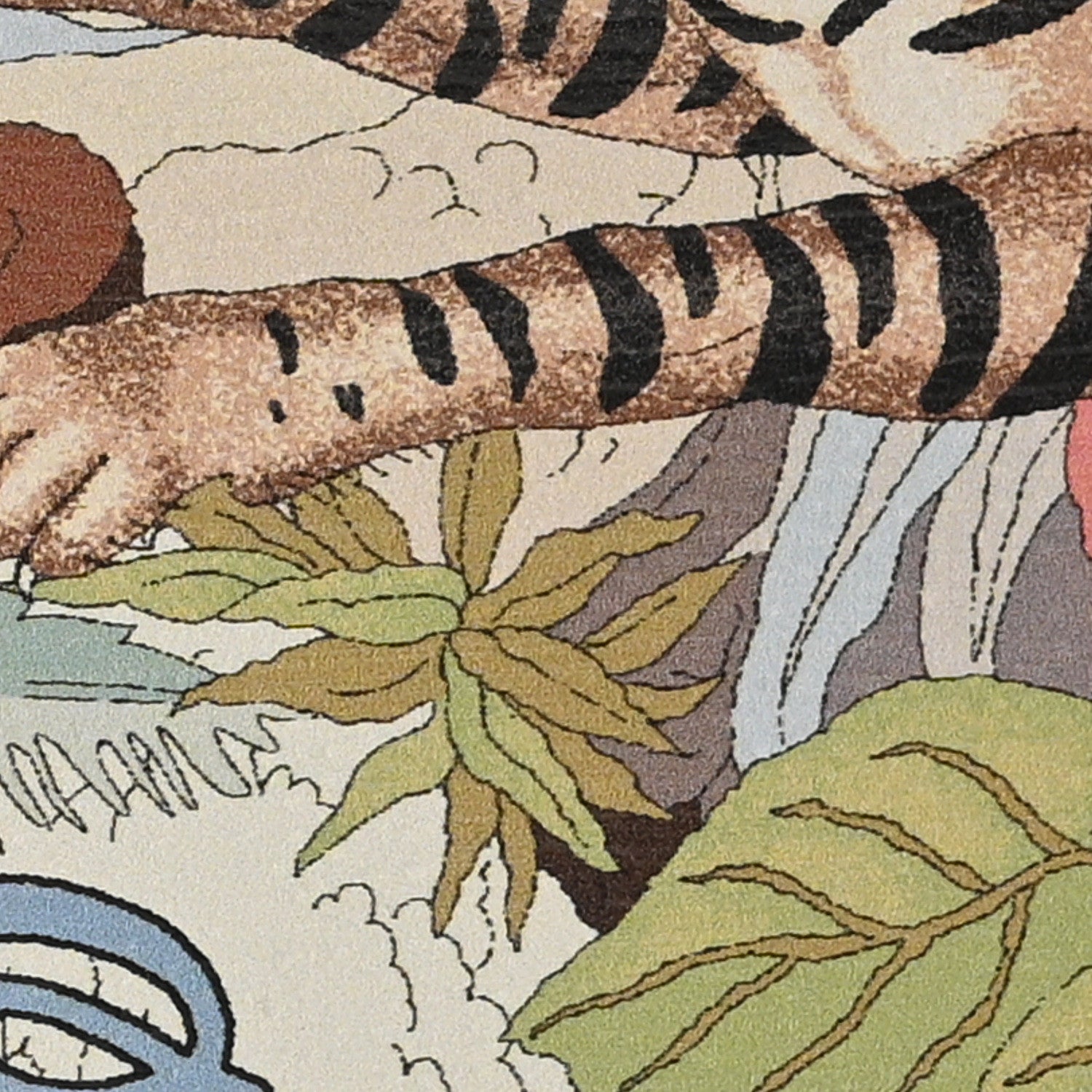 Gucci New Shangai Calfskin Tiger Savanah Small Jackie 1961 Hobo Chalky White Multicolor 8 of 10