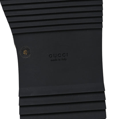 Gucci Jacquard Black Denim GG Monogram Angelina Platform 55mm Slide Sandals 40 Black Ivory 6 of 9