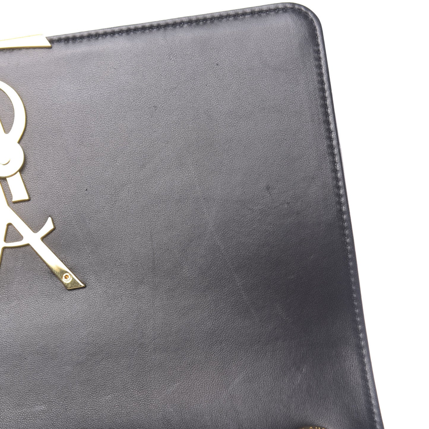 Lambskin Matelasse Monogram Large Vicky Chain Bag Black