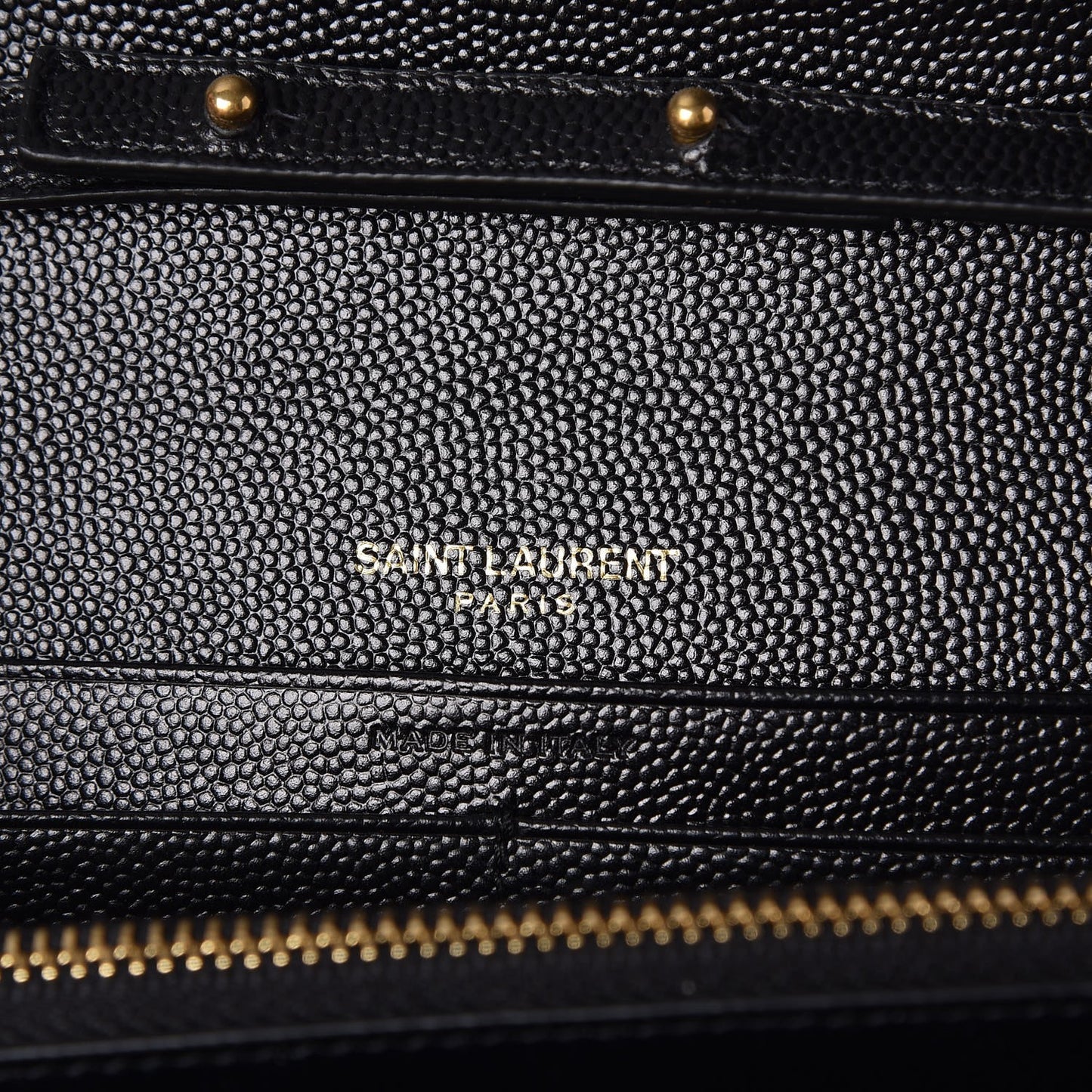 Grain De Poudre Matelasse Chevron Monogram Chain Wallet Black