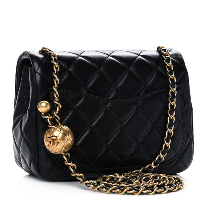 Chanel Lambskin Quilted Mini Pearl Crush Flap Black 3 of 11