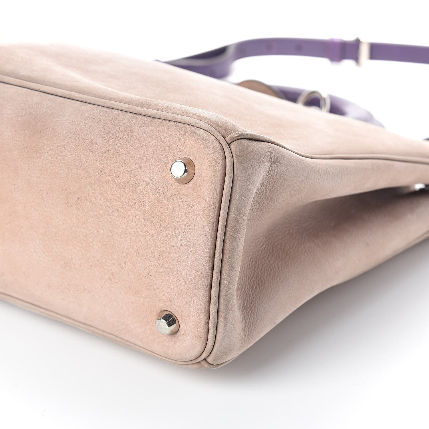Christian Dior Nubuck Large Diorissimo Tote Beige Purple 11 of 12