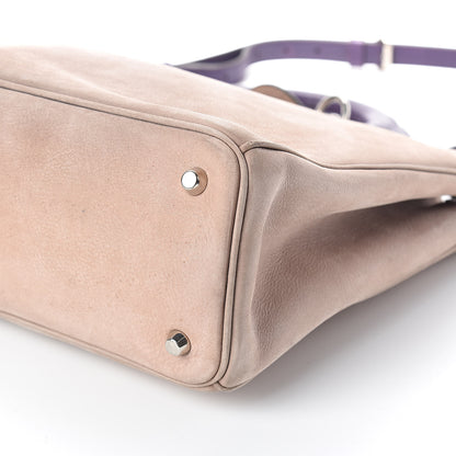 Christian Dior Nubuck Large Diorissimo Tote Beige Purple 11 of 12
