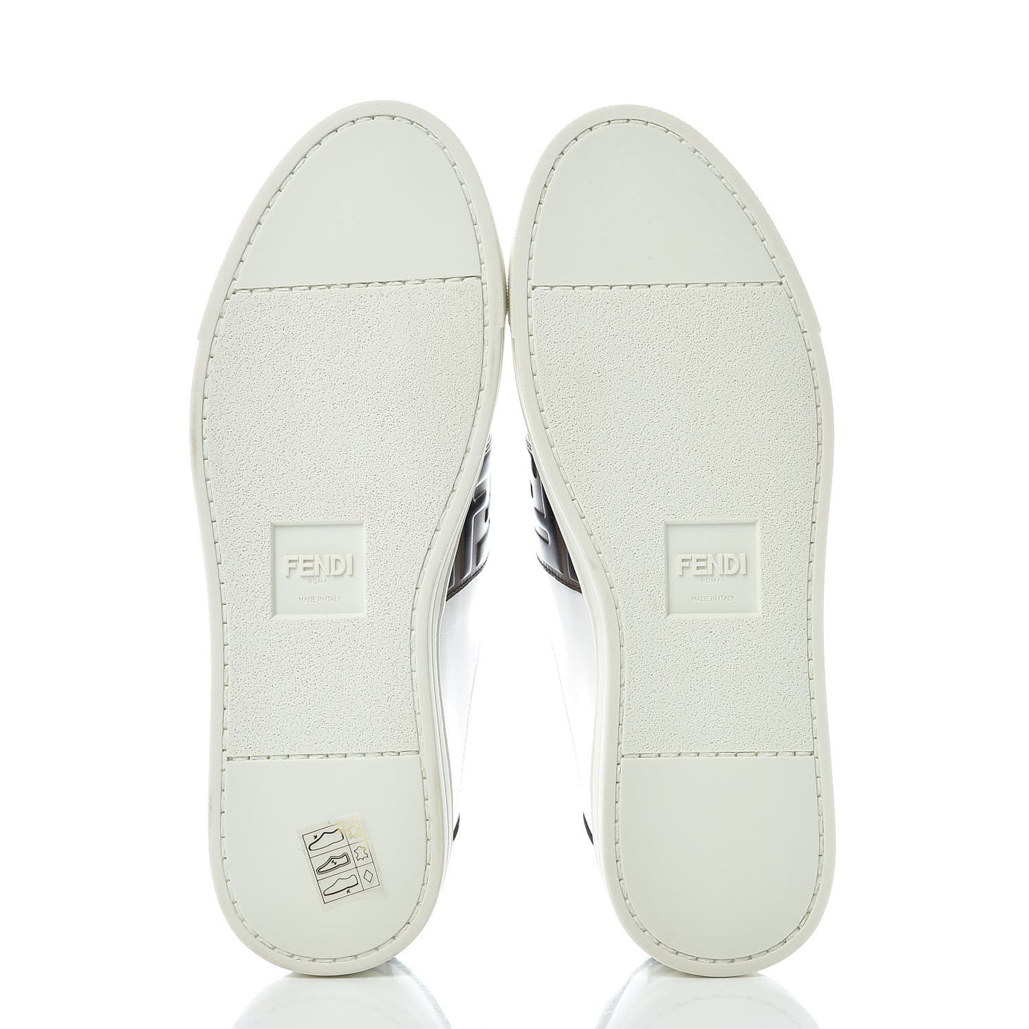 Vitello FF Embossed Womens Slip On Sneakers 37 Ultra White Maya Black
