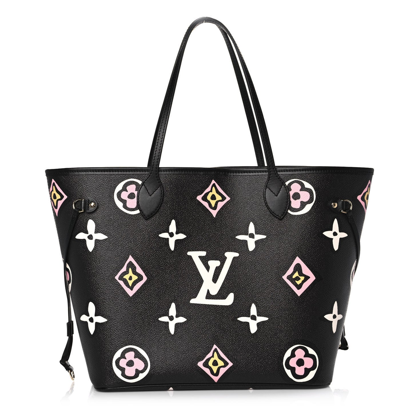 Monogram Giant Wild At Heart Neverfull MM Black
