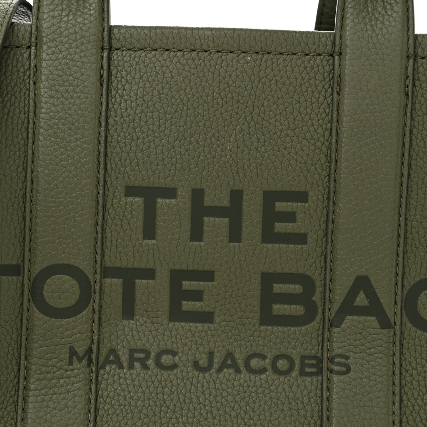 Marc Jacobs Grained Calfskin Small The Tote Bag Bronze Green 9 of 16