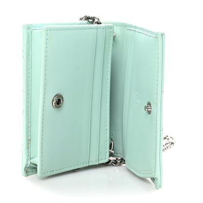 Gucci Calfskin Matelasse GG Marmont Mini Wallet On Chain Water Green 5 of 11