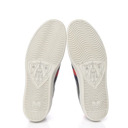 Gucci GG Supreme Monogram Ayers Web Mens New Ace Sneakers 11 Black 8 of 16