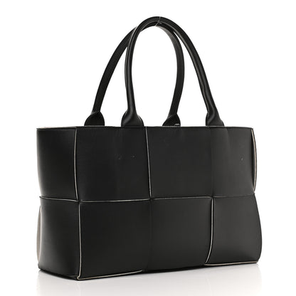 Bottega Veneta Nappa Maxi Intrecciato Small Arco Tote Black White 4 of 18