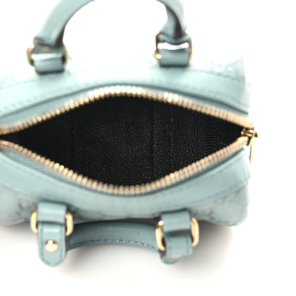 Gucci Monogram GG Mini Boston Coin Purse Key Chain Ring Light Blue 5 of 6