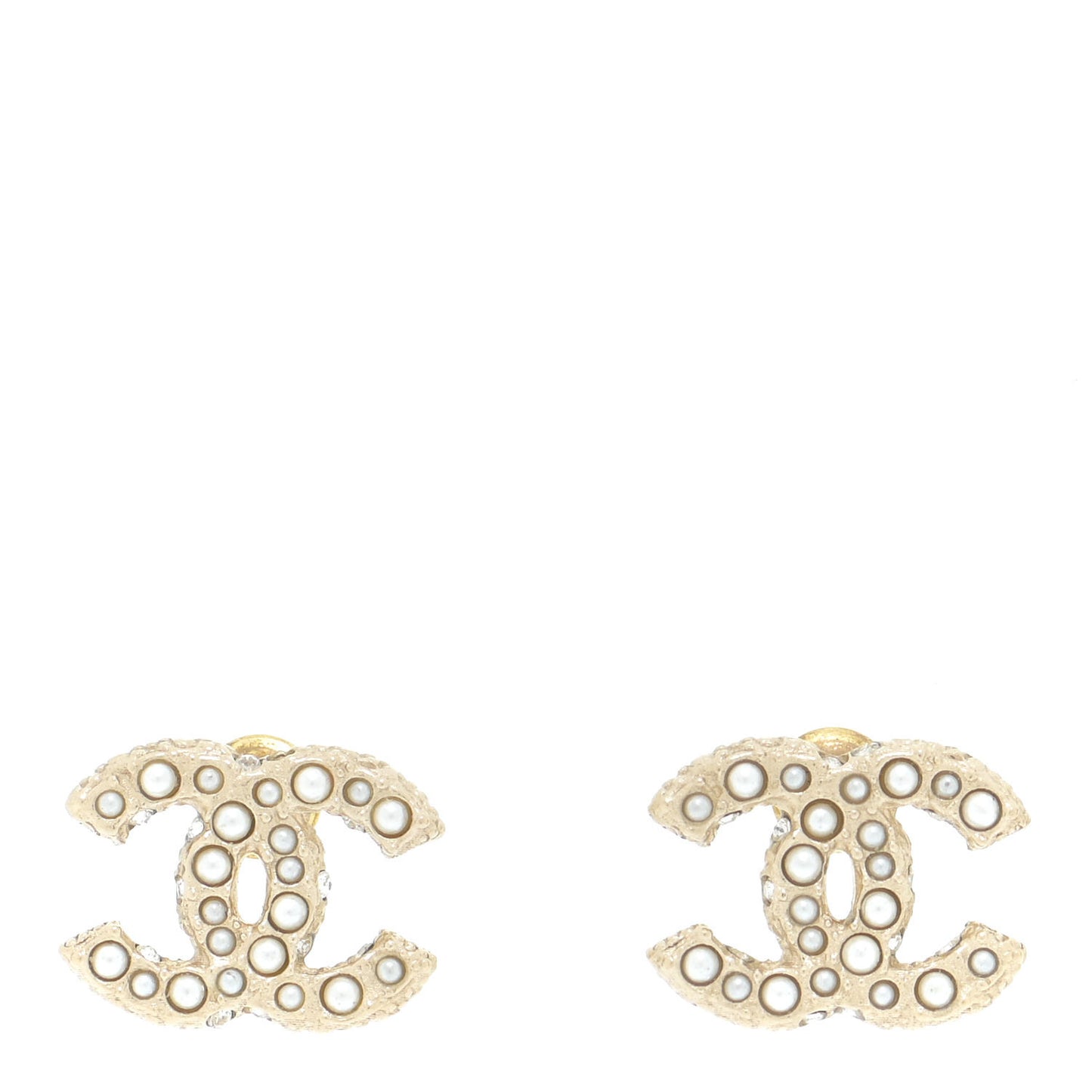 Pearl CC Earrings Gold