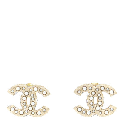 Chanel Pearl CC Earrings Gold 1 of 6