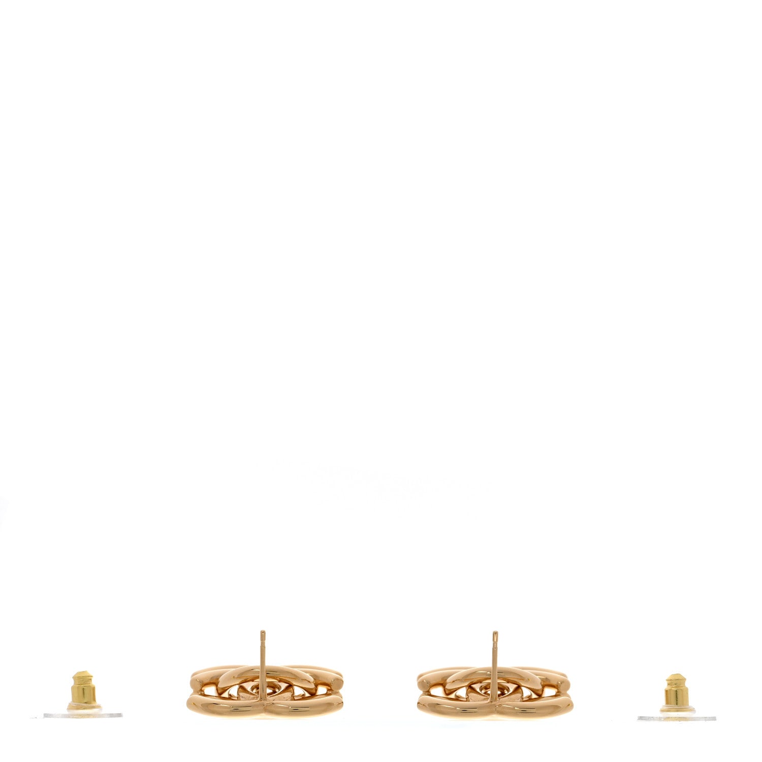 Chanel Metal CC Drop Earrings Gold 3 of 6
