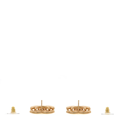 Chanel Metal CC Drop Earrings Gold 3 of 6