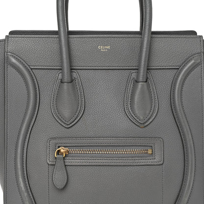 Celine Baby Drummed Calfskin Micro Luggage Kohl 8 of 17