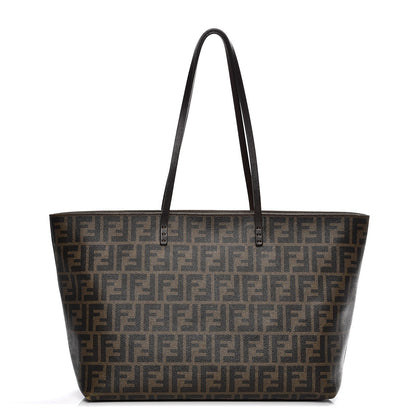Fendi Zucca Spalmati Medium Roll Tote Tobacco Moro 1 of 13