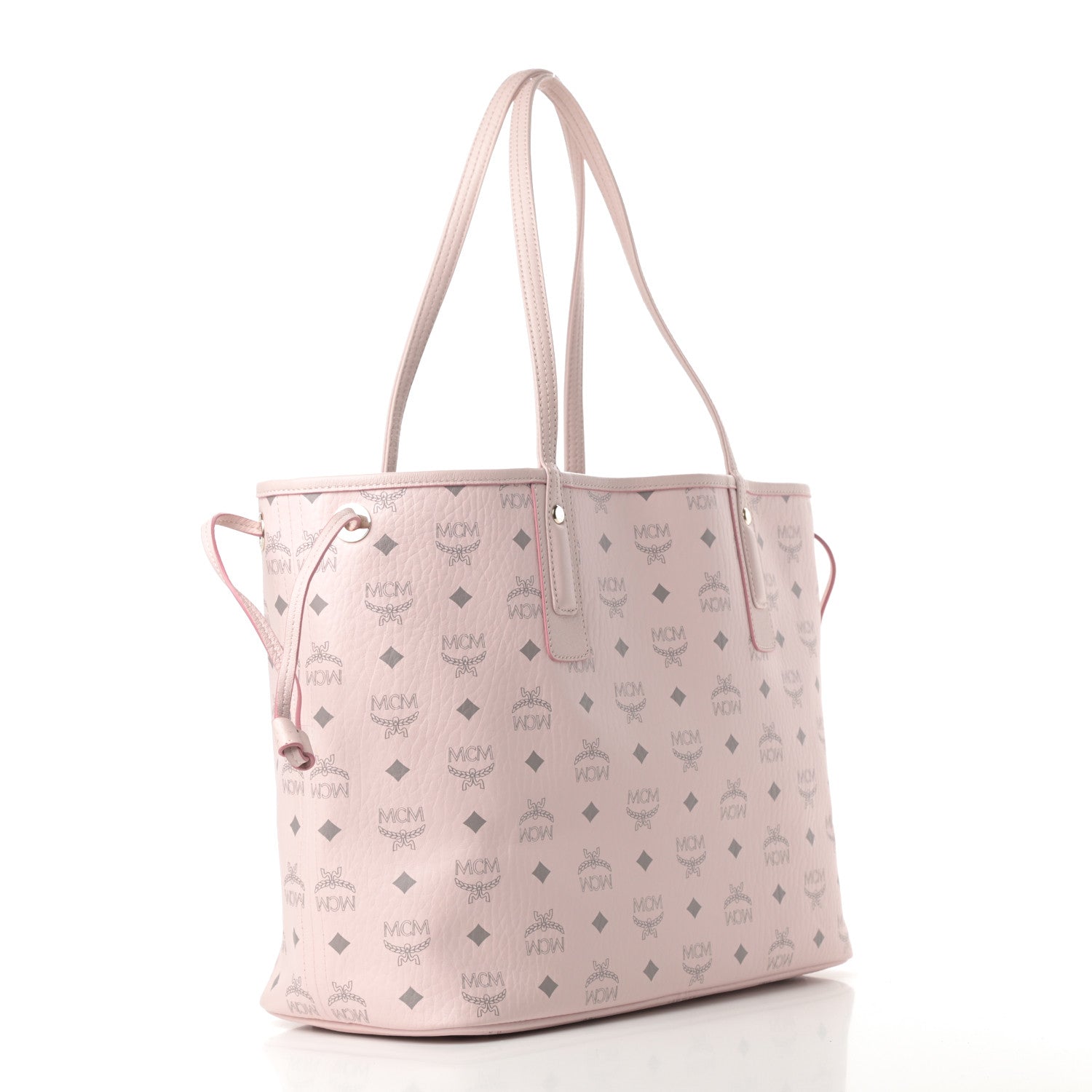MCM Visetos Medium Liz Reversible Shopper Tote Powder Pink 5 of 16