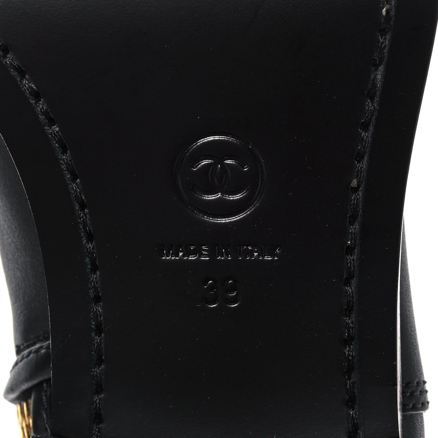 Calfskin Quilted CC Logo Mid Calf Boots 39 Black