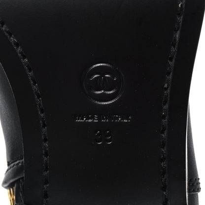 Chanel Calfskin Quilted CC Logo Mid Calf Boots 39 Black 6 of 9