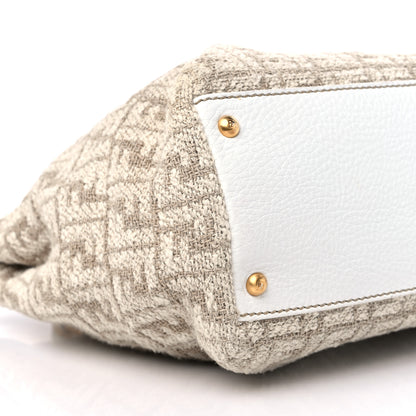 Fendi Corda Zucca Large Peekaboo Iconic Satchel White 8 of 11